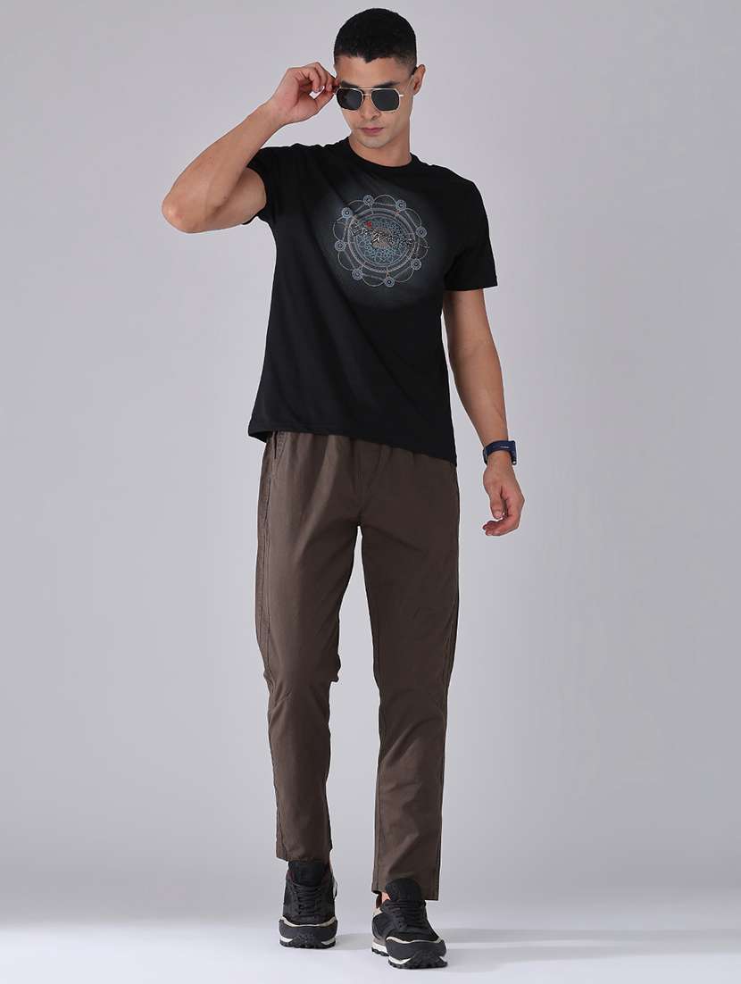 men solid mid rise full length track pant - 22547910 -  Standard Image - 5