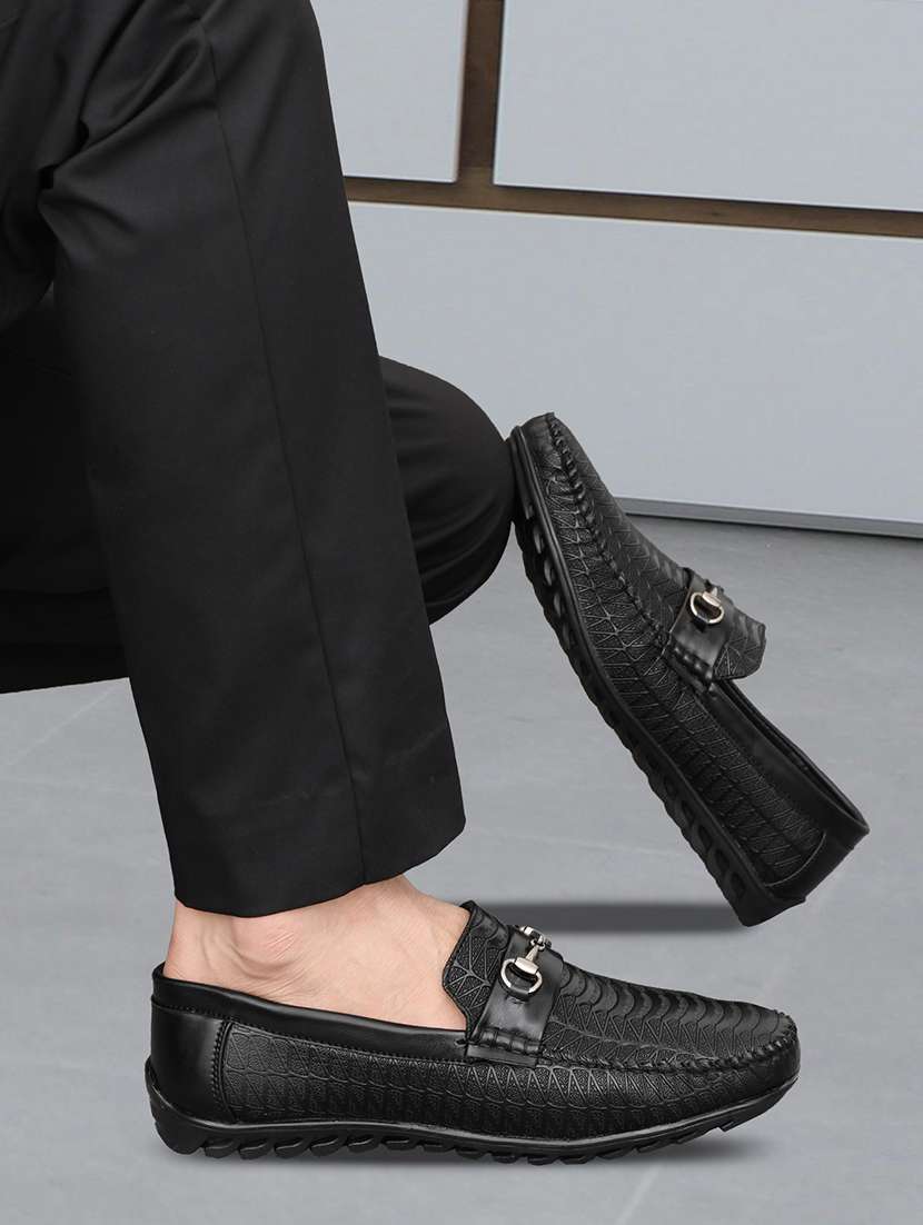 men textured slip on horsebit loafer - 22547917 -  Standard Image - 5