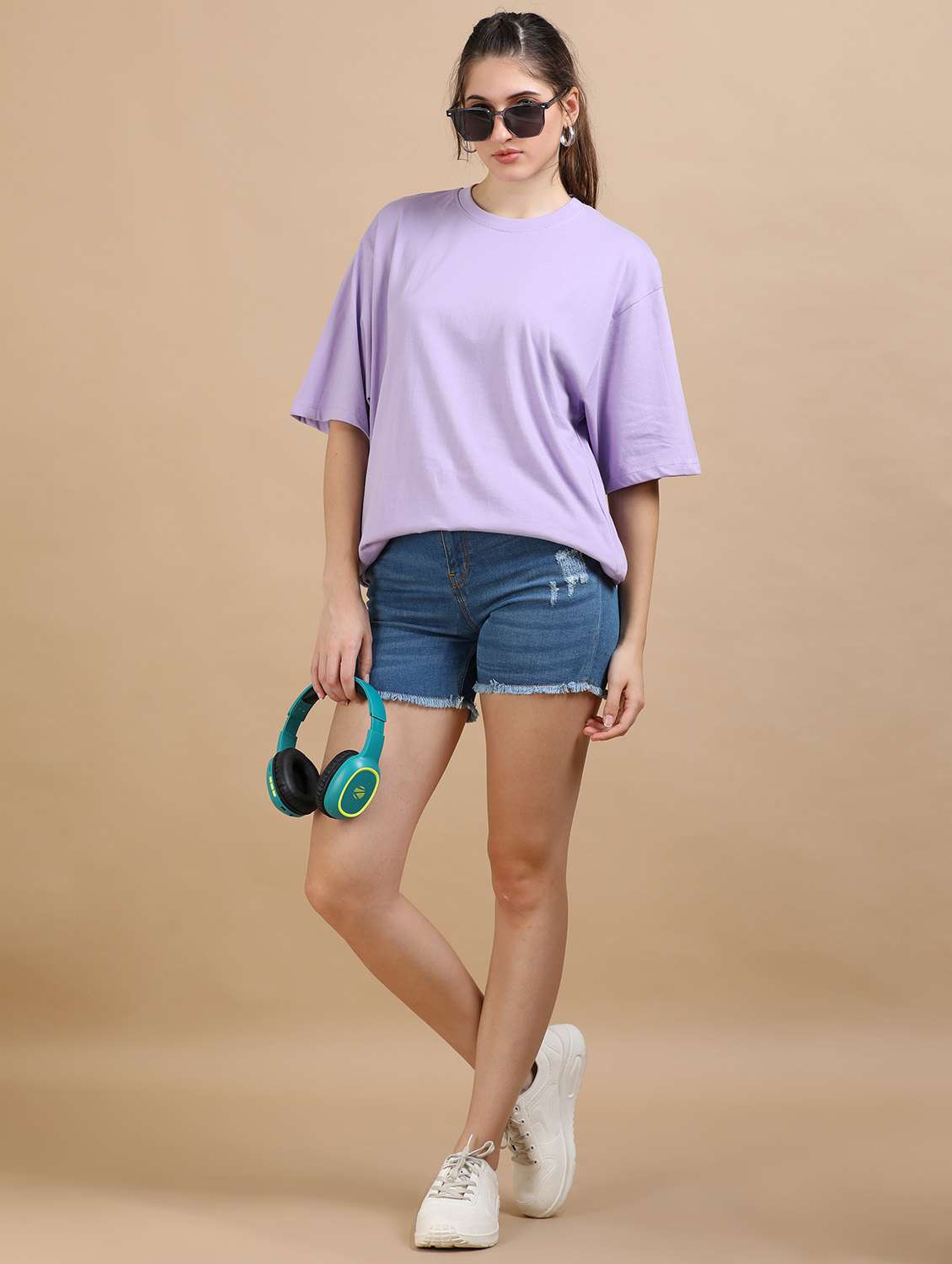 women printed short sleeves oversized t-shirt - 22547933 -  Standard Image - 5