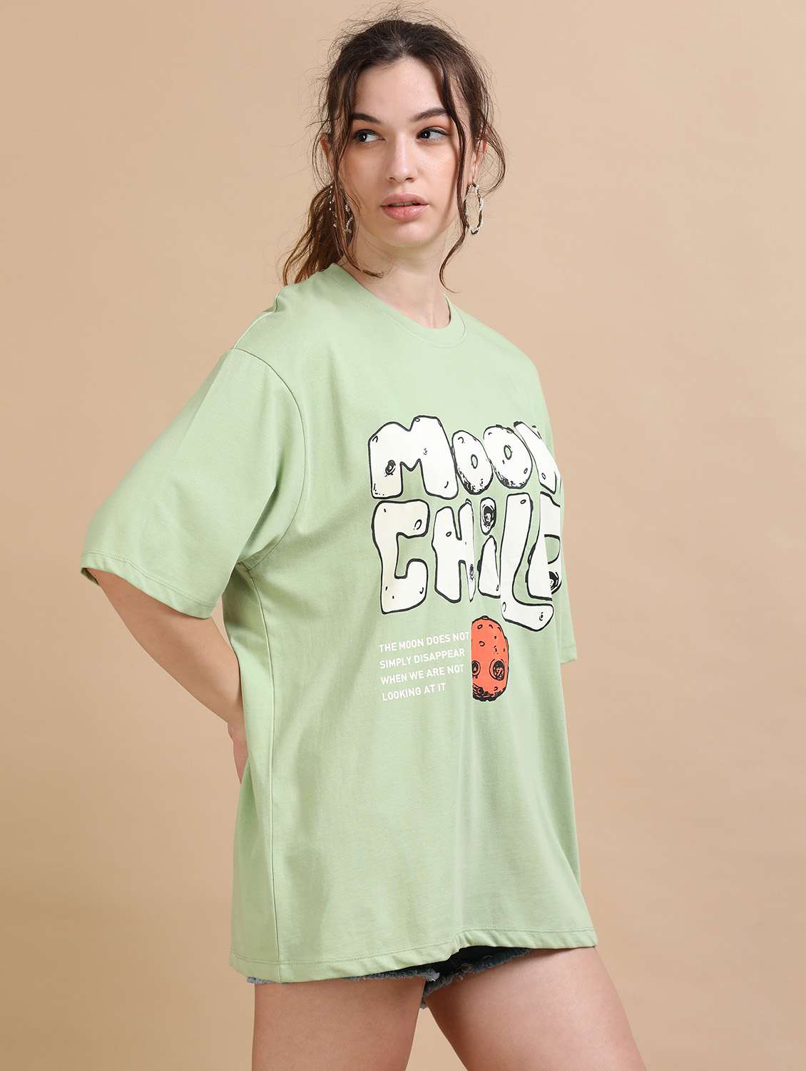 women printed short sleeves oversized t-shirt - 22547970 -  Standard Image - 3