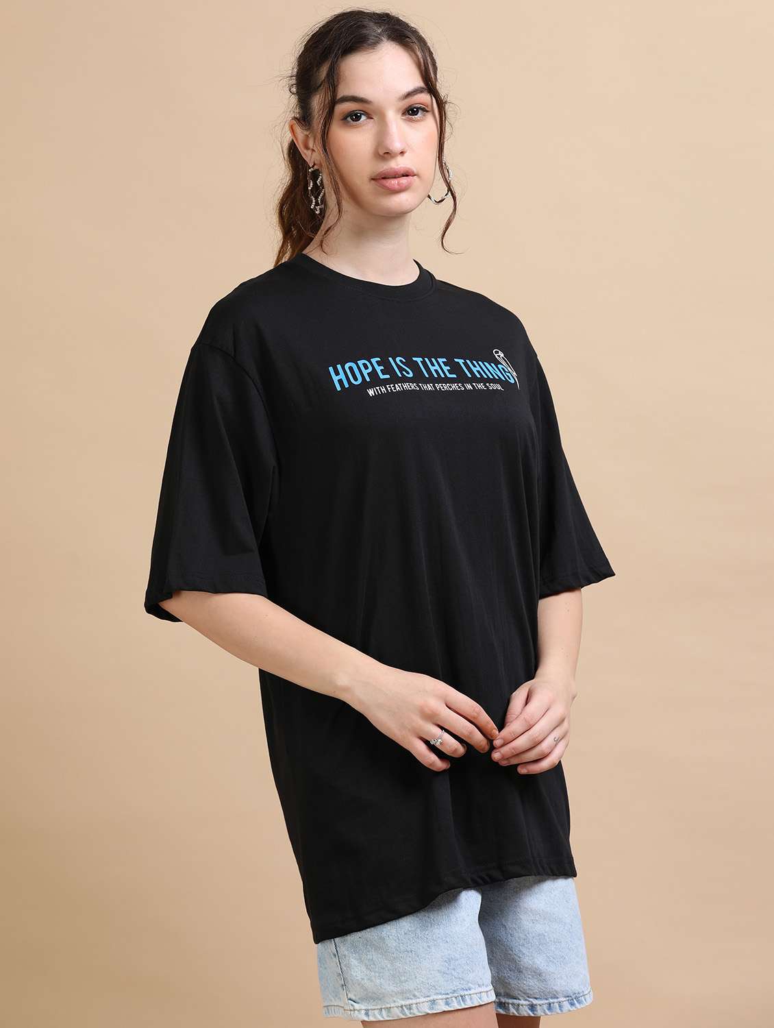 women printed short sleeves oversized t-shirt - 22547982 -  Standard Image - 3