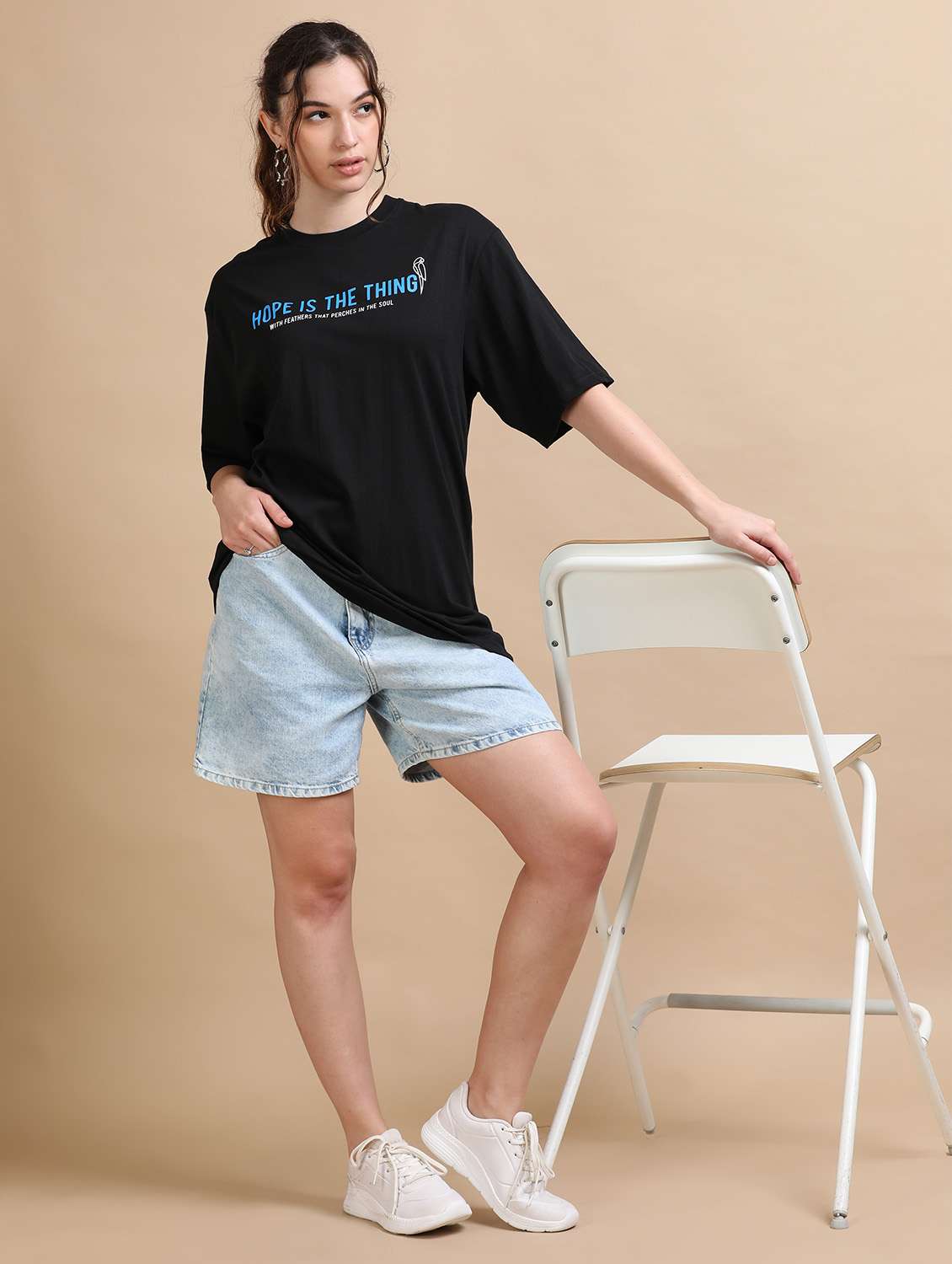 women printed short sleeves oversized t-shirt - 22547982 -  Standard Image - 5