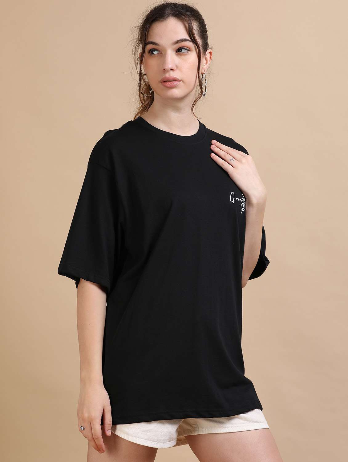 women printed short sleeves oversized t-shirt - 22547984 -  Standard Image - 3