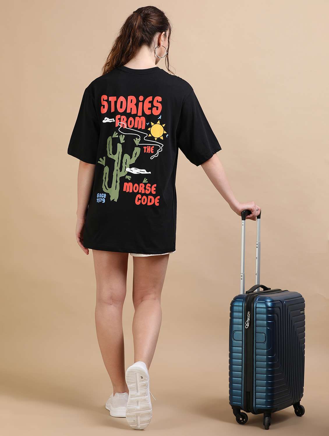 women printed short sleeves oversized t-shirt - 22547985 -  Standard Image - 5