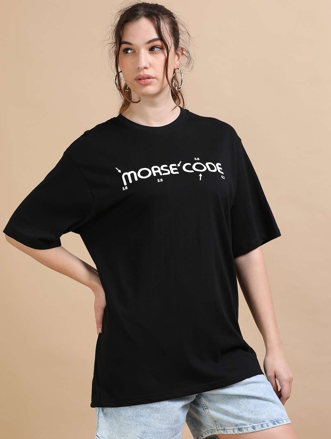 women printed short sleeves oversized t-shirt - 22547986 -  Standard Image - 3