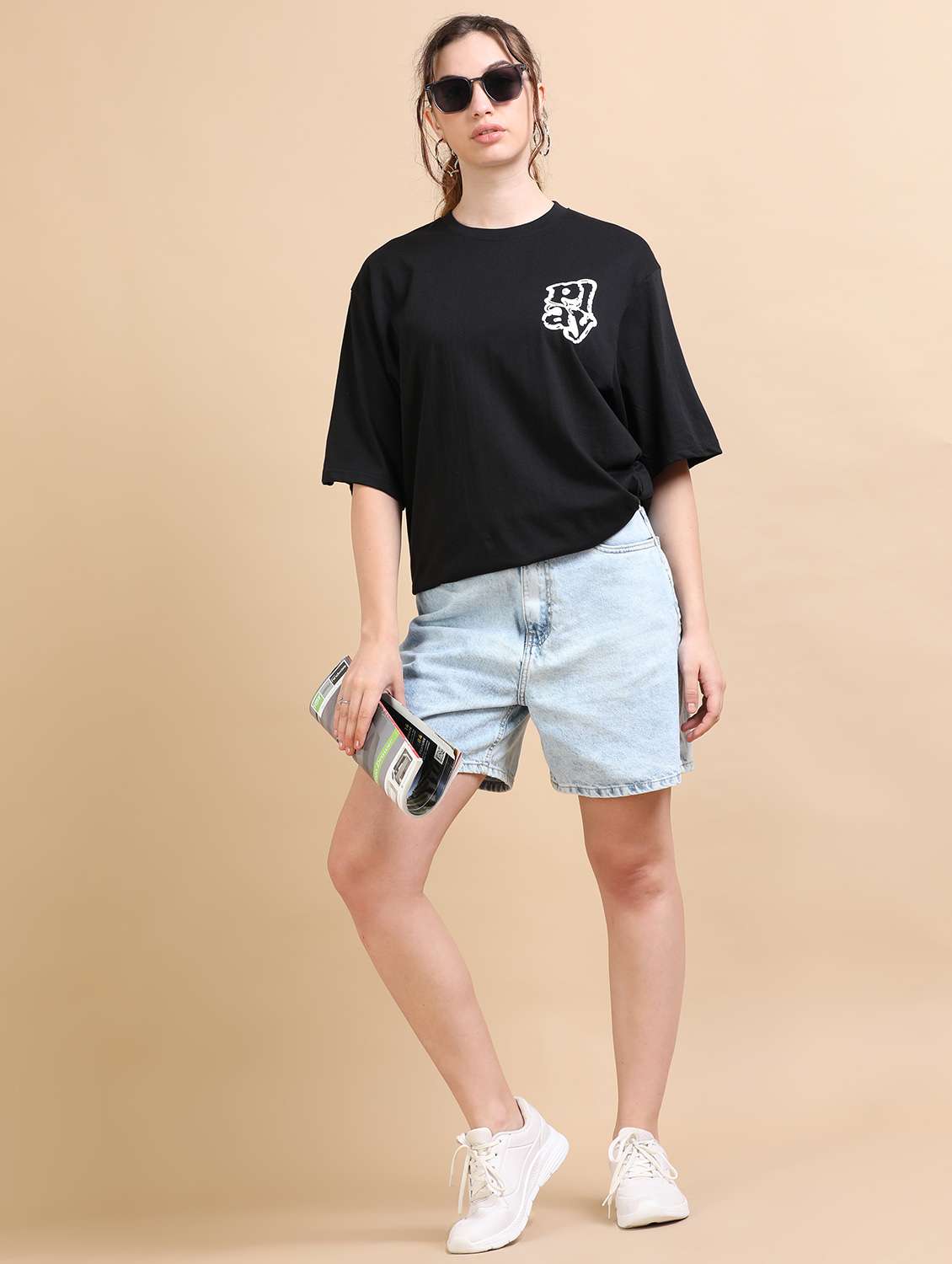 women printed short sleeves oversized t-shirt - 22547988 -  Standard Image - 5