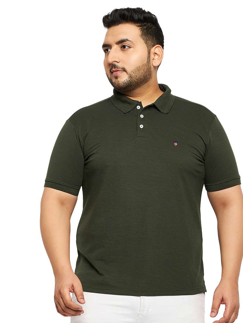 men solid short sleeve regular fit polo t-shirt