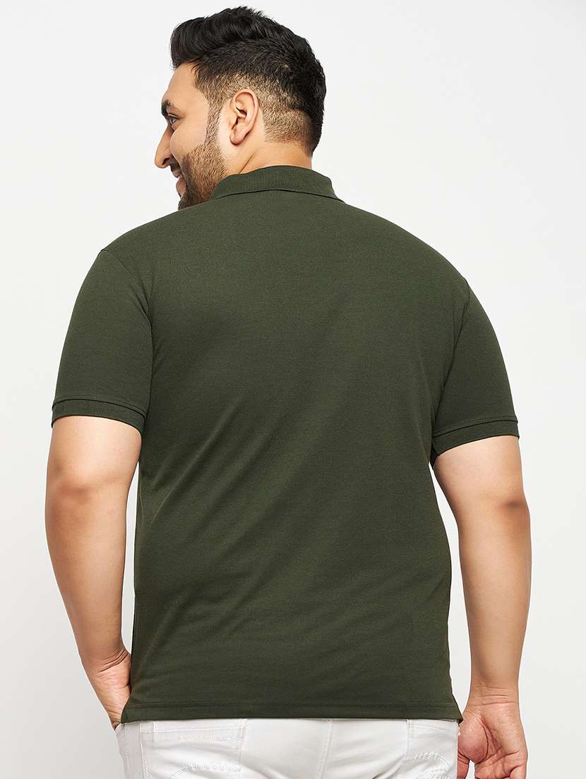 Men Solid Short Sleeve Regular Fit Polo T-shirt - 22548038 -  Standard Image - 3