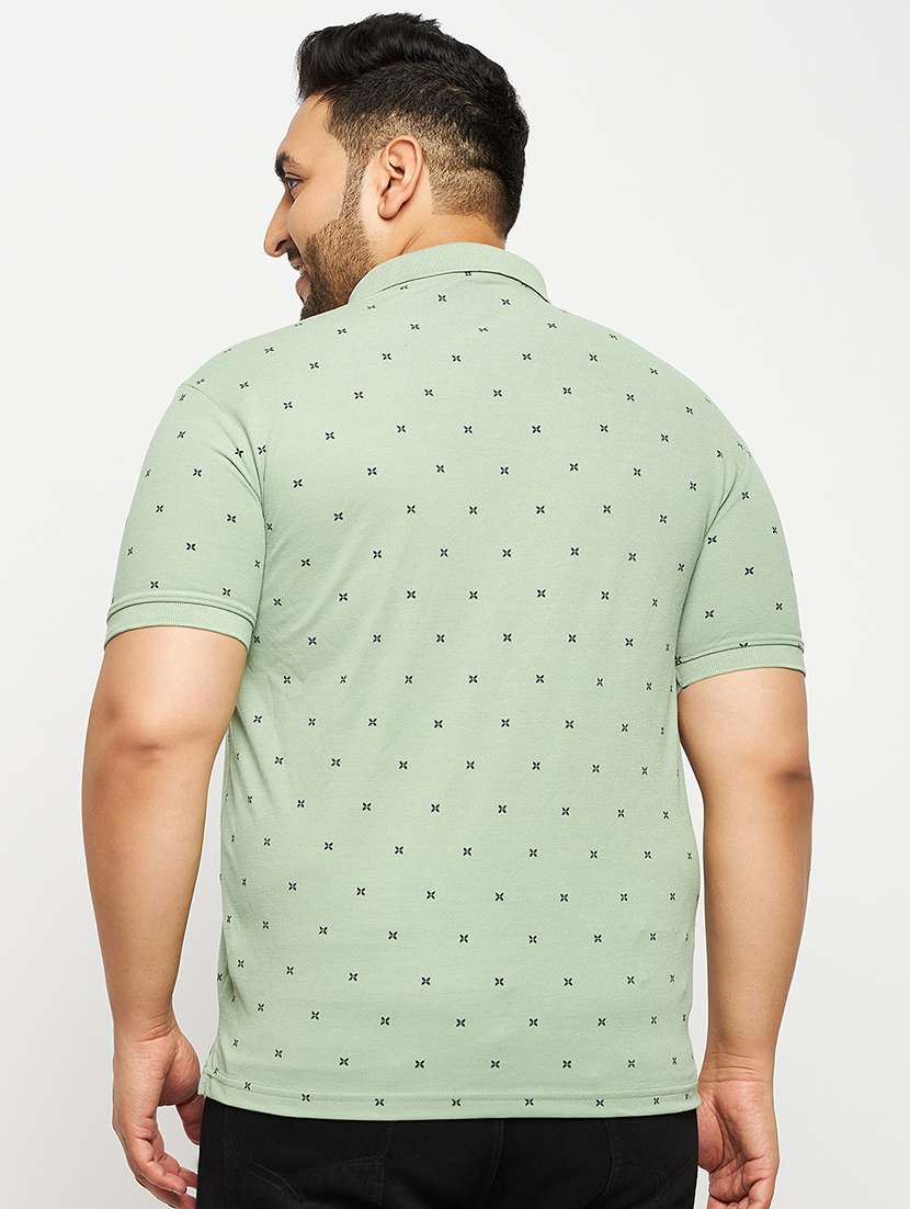 Men Printed Short Sleeve Regular Fit Polo T-shirt - 22548056 -  Standard Image - 3