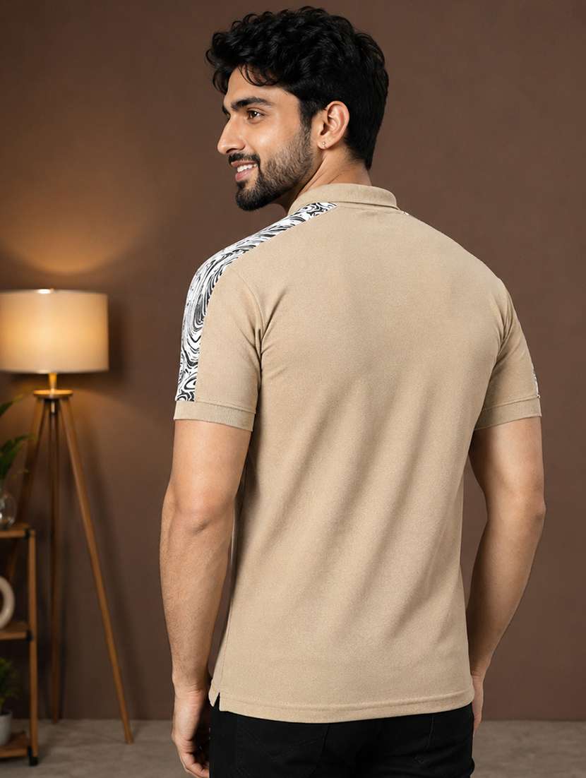 men taped short sleeves polo t-shirt - 22548082 -  Standard Image - 3