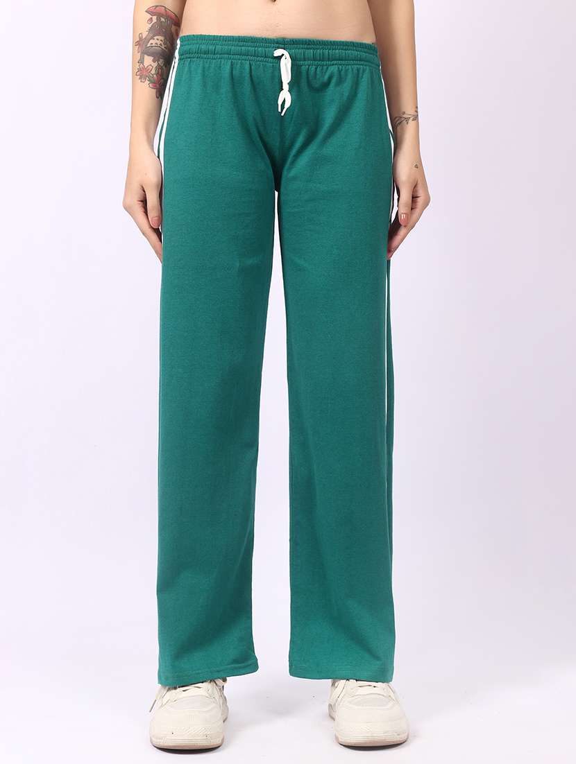 women tapered mid rise regular track pant