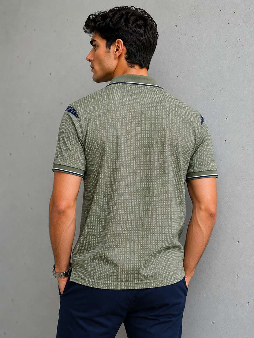men printed short sleeves polo t-shirt - 22548307 -  Standard Image - 3