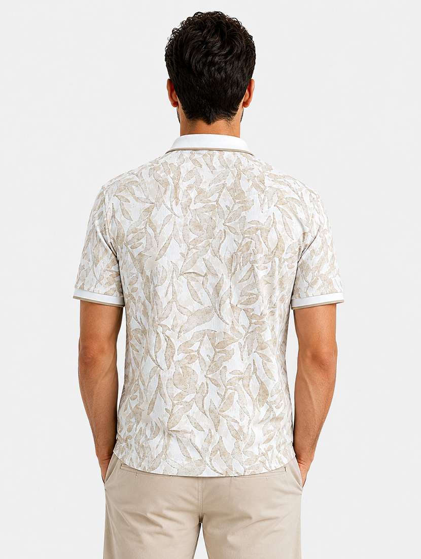 men printed short sleeves polo t-shirt - 22548313 -  Standard Image - 3