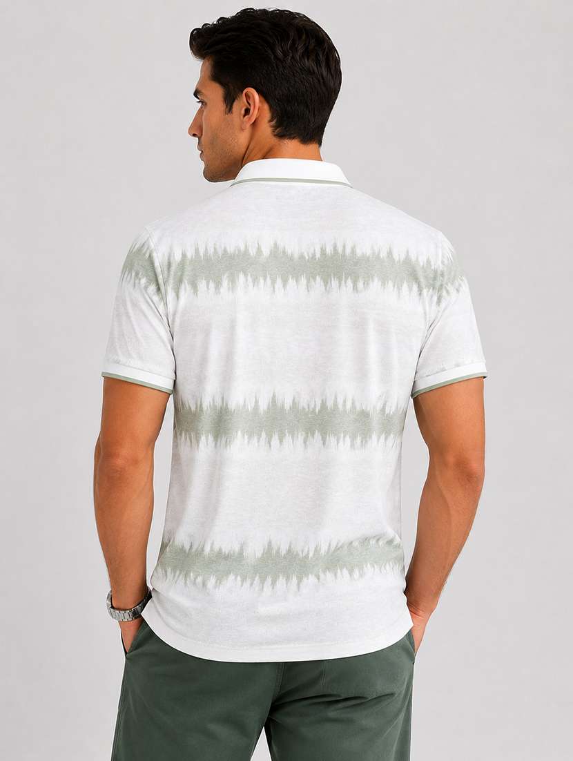 men printed short sleeves polo t-shirt - 22548319 -  Standard Image - 3