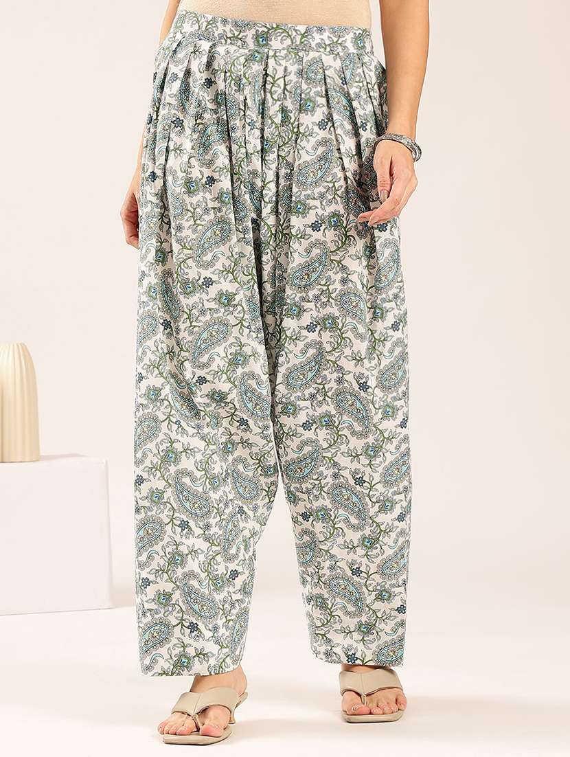 women printed three quarter sleeves kurta salwar set with dupatta - 22548347 -  Standard Image - 5