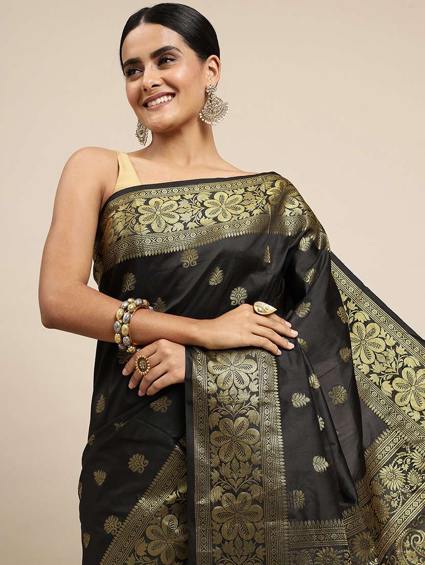 women self design banarasi saree with blouse - 22548551 -  Standard Image - 3