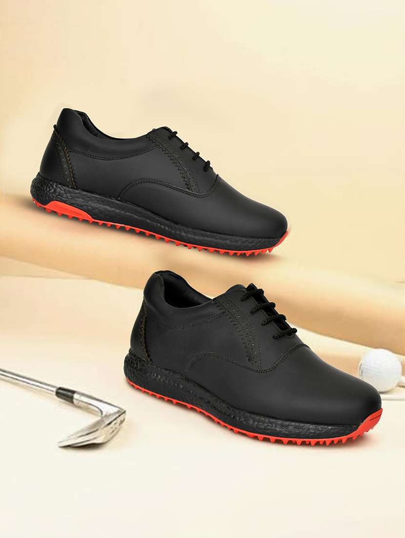 men solid lace up sport shoes