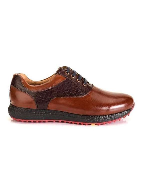 men color block lace up sport shoes