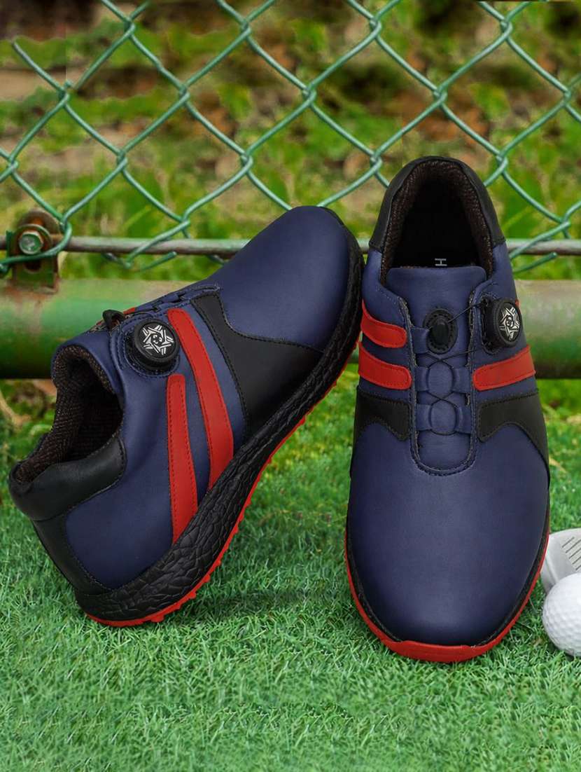 men color block lace up sport shoes