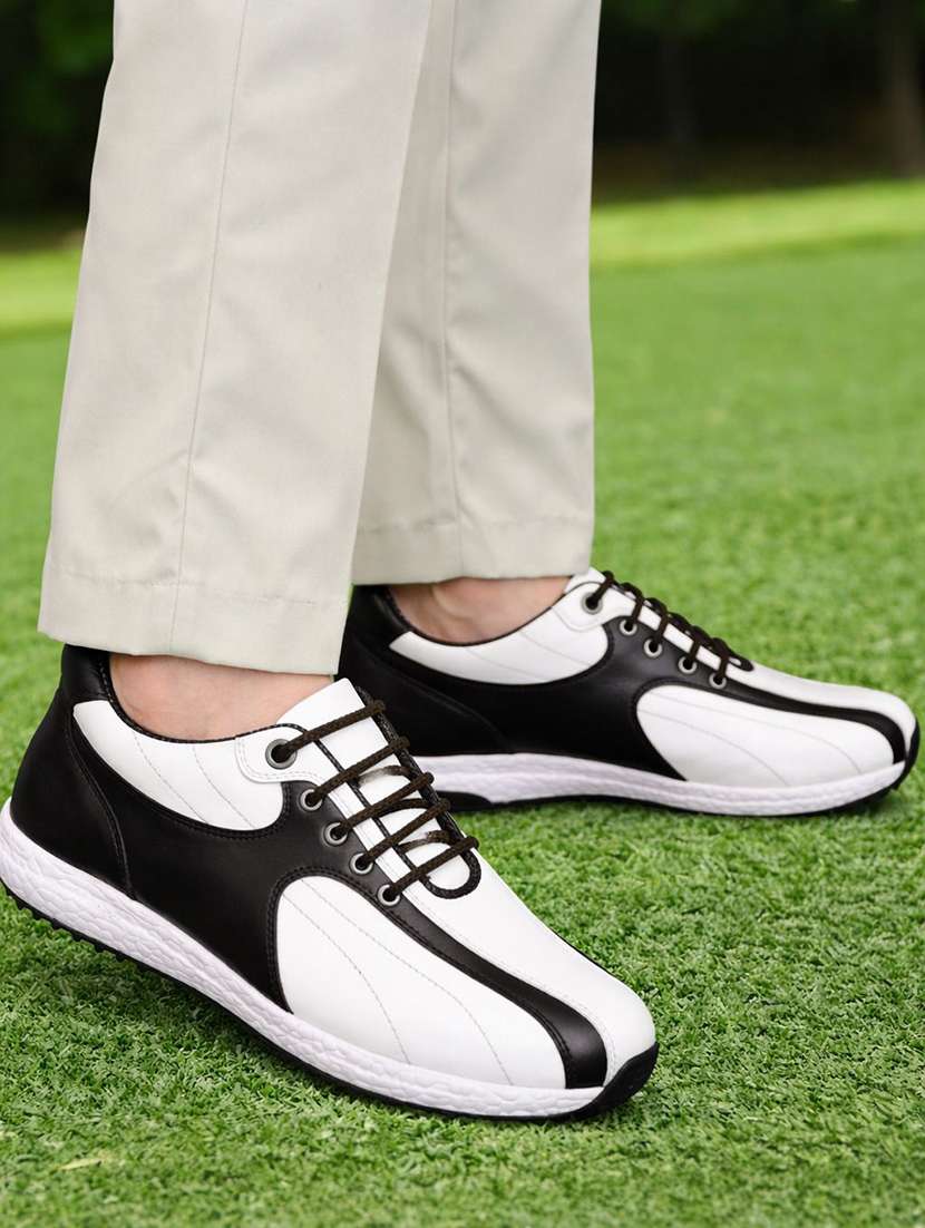 men color block lace up sport shoes