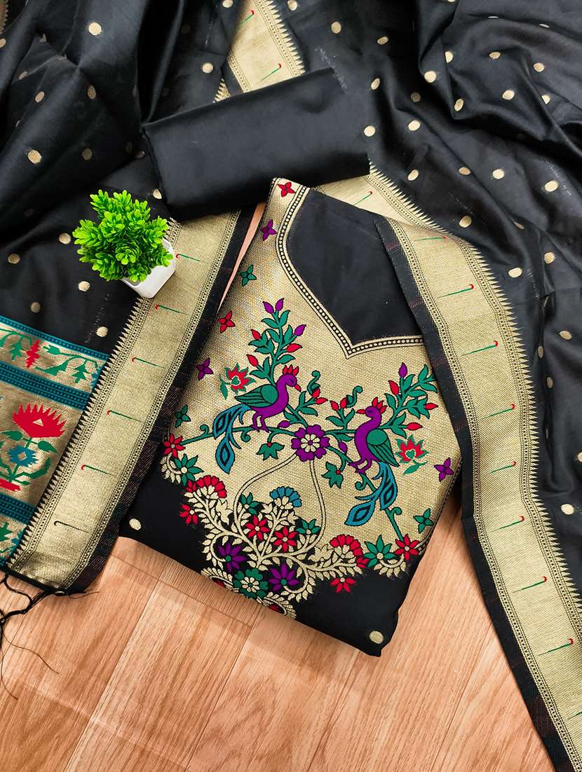 women self design unstitched suit set