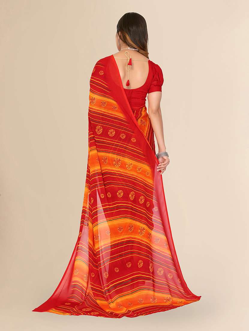 women printed casual wear saree with blouse - 22548861 -  Standard Image - 3