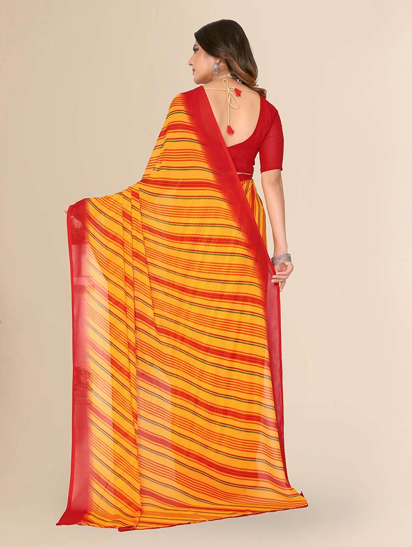 women printed casual wear saree with blouse - 22548862 -  Standard Image - 3