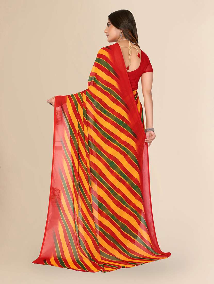 women printed casual wear saree with blouse - 22548864 -  Standard Image - 3