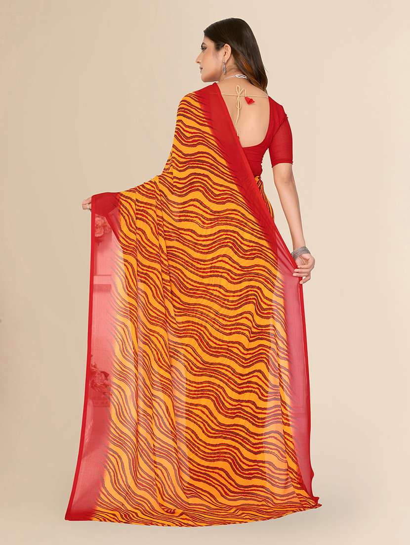 women printed casual wear saree with blouse - 22548865 -  Standard Image - 3