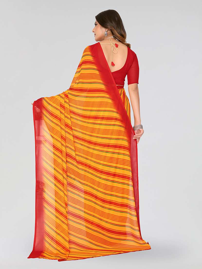 women printed casual wear saree with blouse - 22548876 -  Standard Image - 3