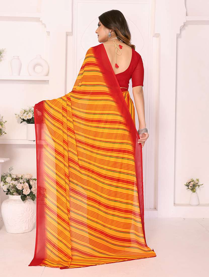women printed casual wear saree with blouse - 22548883 -  Standard Image - 3