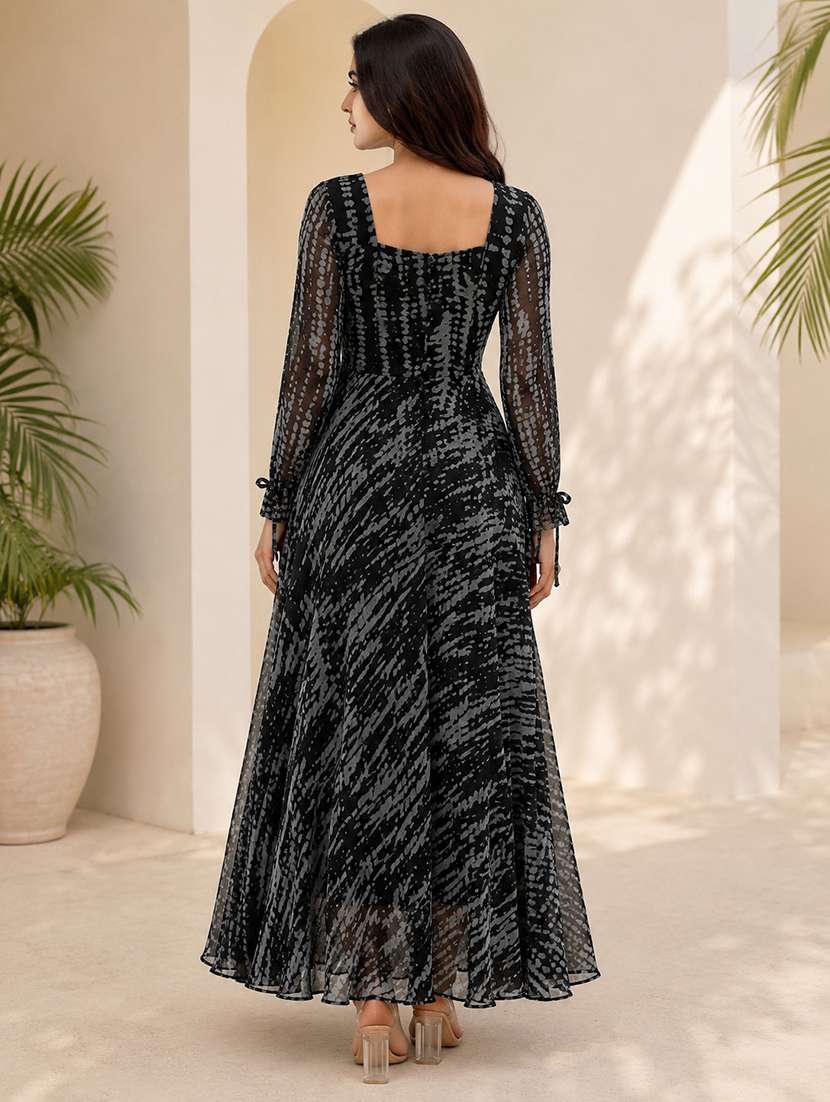 Women Printed Long Sleeve Maxi Wrap Dress - 22548901 -  Standard Image - 3