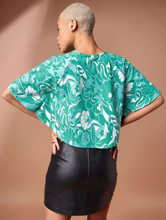 green polyester regular top - 22549004 -  Standard Image - 3