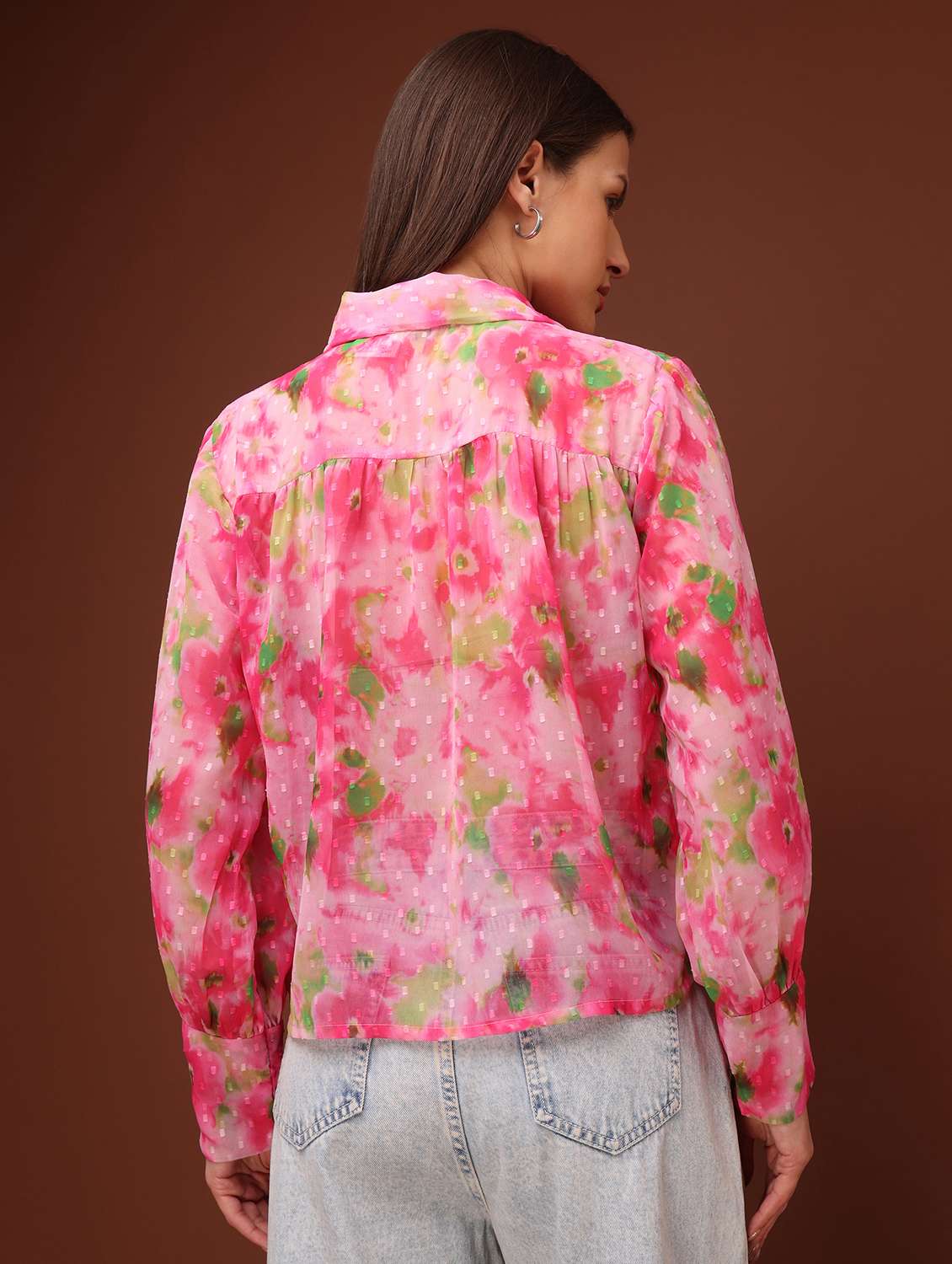 women printed collared regular top - 22549062 -  Standard Image - 3