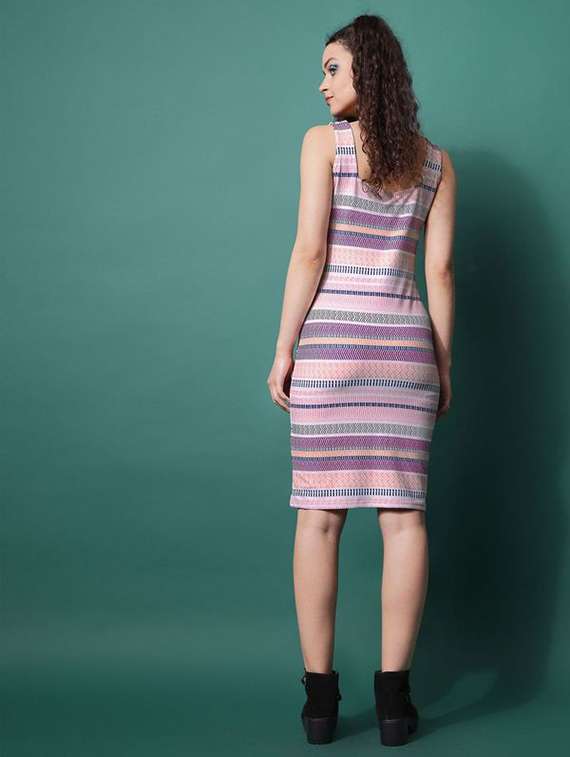 Women Printed Sleeveless Bodycon Dress - 22549287 -  Standard Image - 3