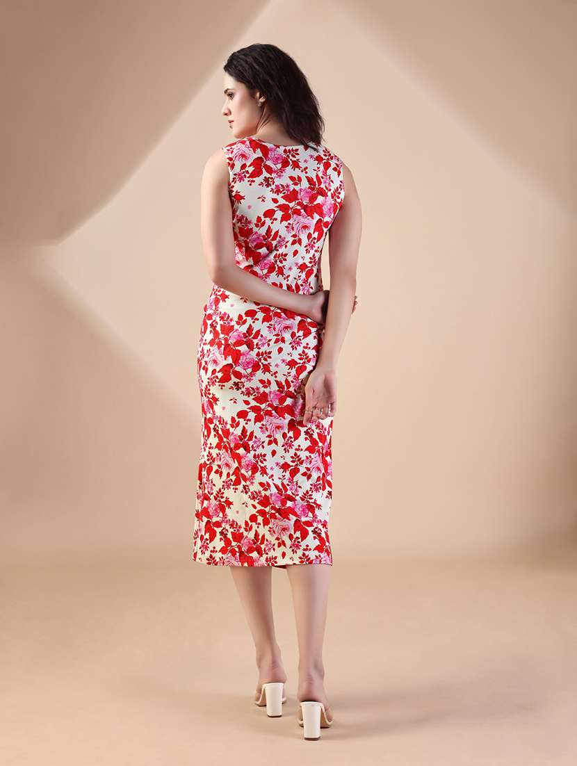 women printed sleeveless bodycon dress - 22549352 -  Standard Image - 3