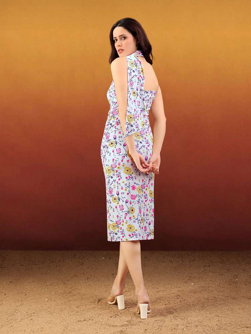 women printed sleeveless bodycon dress - 22549360 -  Standard Image - 3