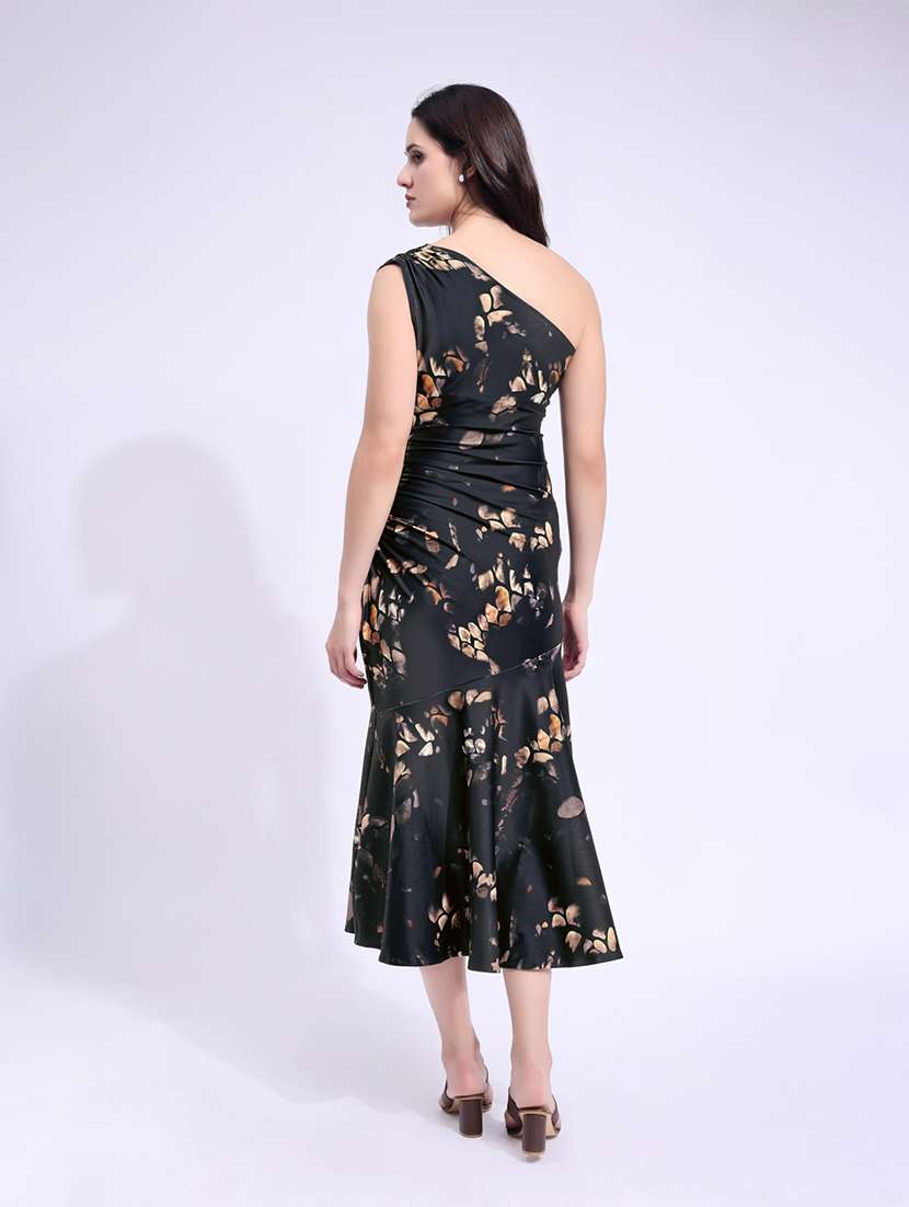 women printed single shoulder sheath dress - 22549361 -  Standard Image - 3