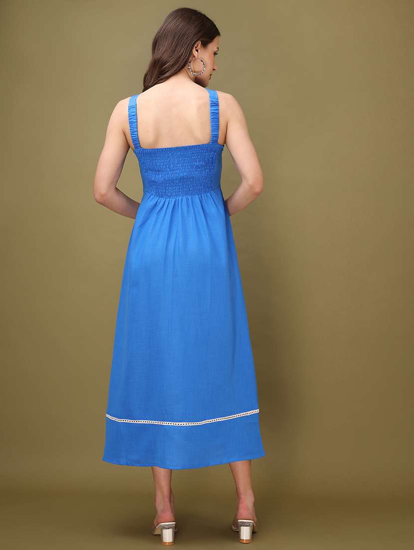 women solid sleeveless a-line dress - 22549442 -  Standard Image - 5