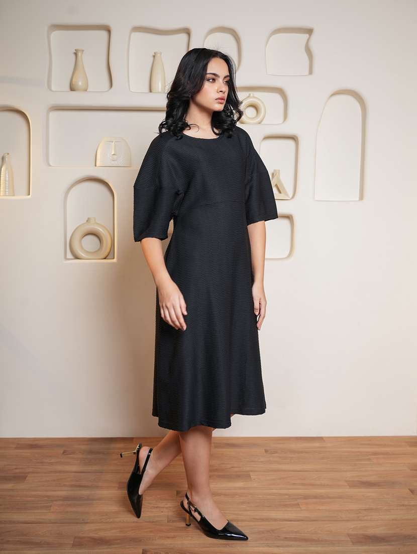 women self design short sleeves a-line dress - 22549501 -  Standard Image - 3