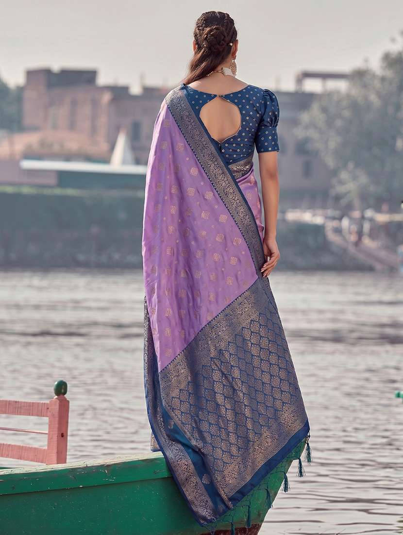 women self design banarasi saree with blouse - 22549715 -  Standard Image - 3