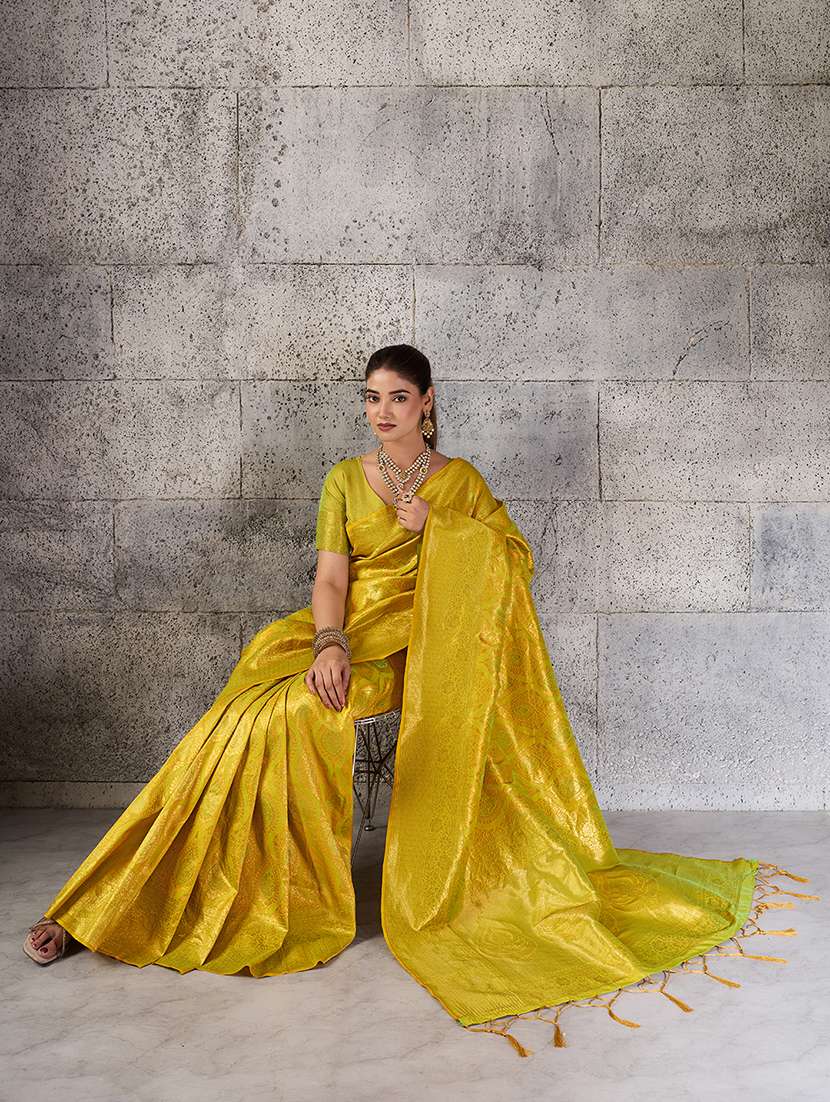 women self design kanjivaram saree with blouse - 22549725 -  Standard Image - 3