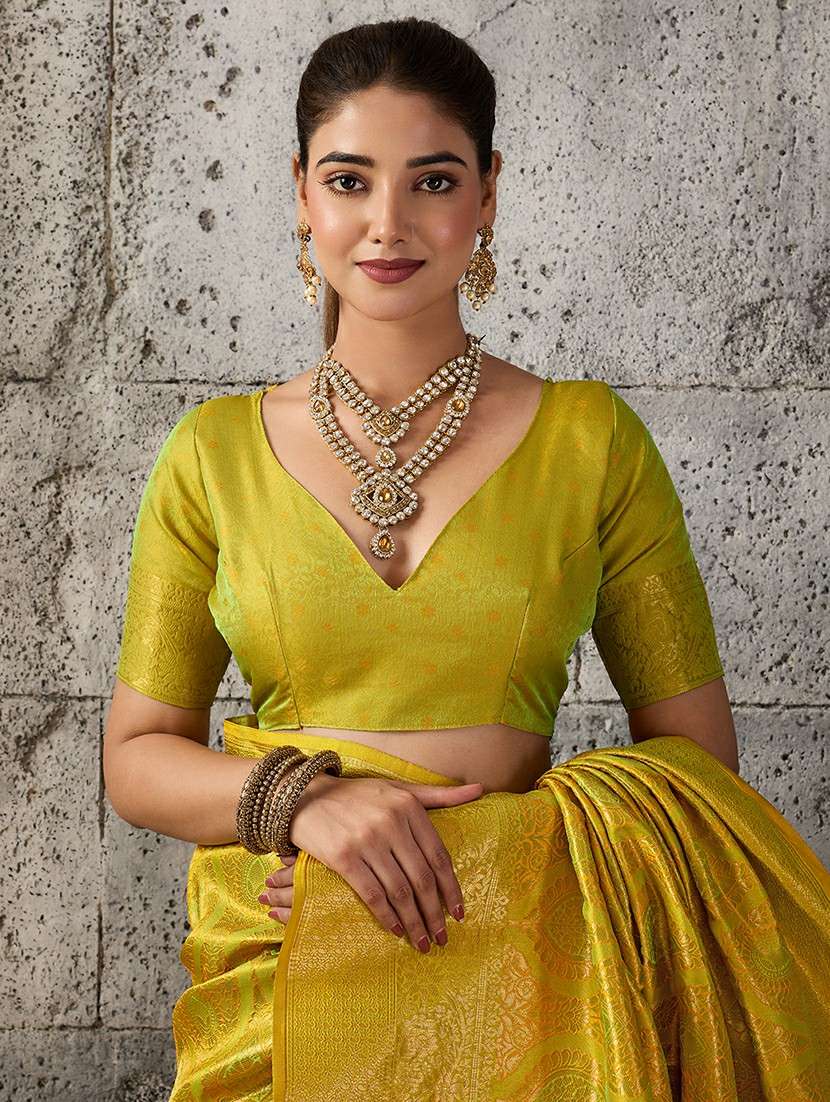 women self design kanjivaram saree with blouse - 22549725 -  Standard Image - 5
