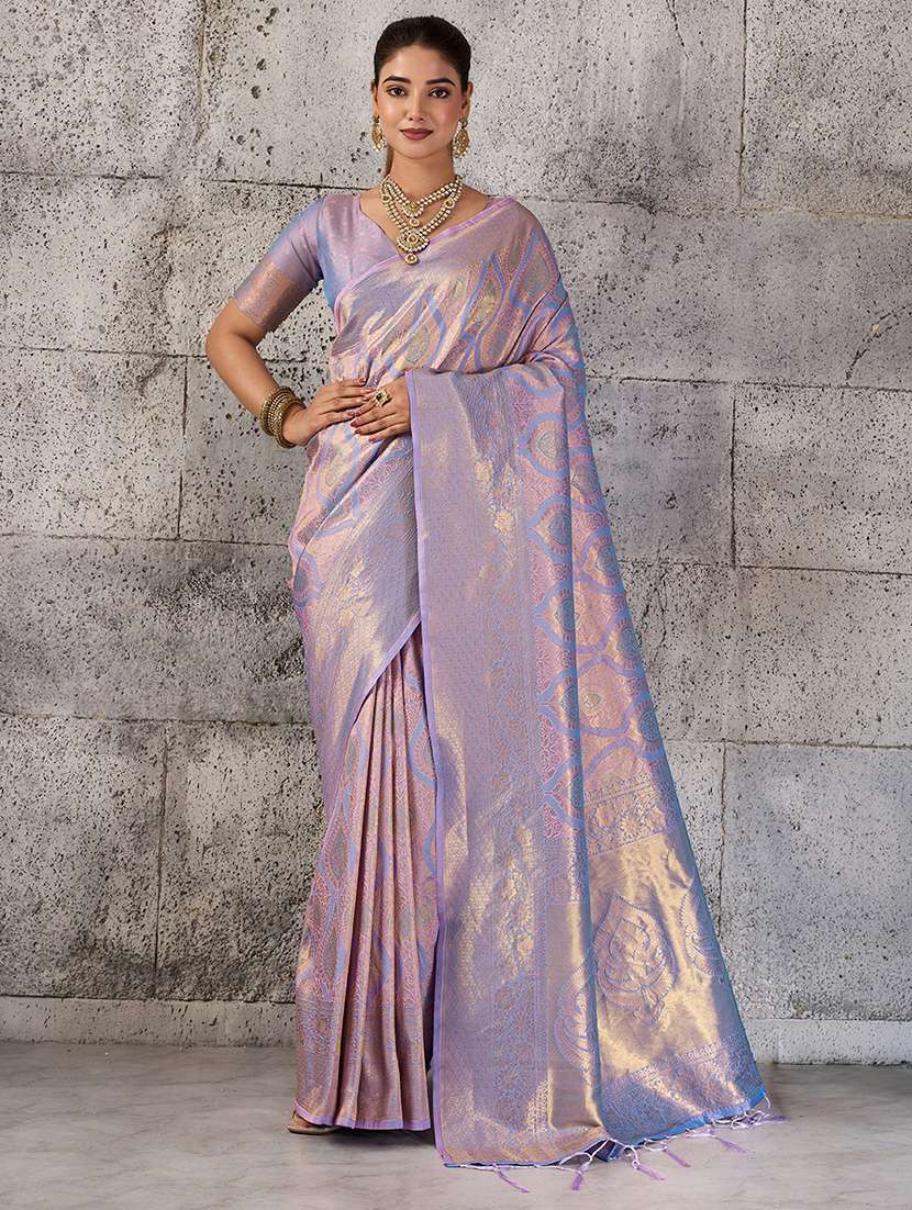 women self design kanjivaram saree with blouse