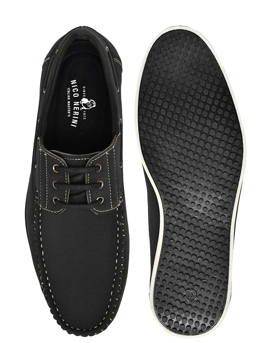 men solid lace up boat shoes - 22549880 -  Standard Image - 5
