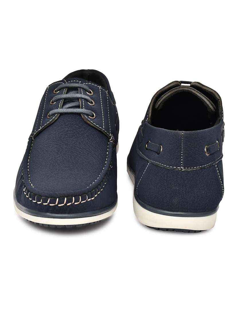 men solid lace up boat shoes - 22549881 -  Standard Image - 3