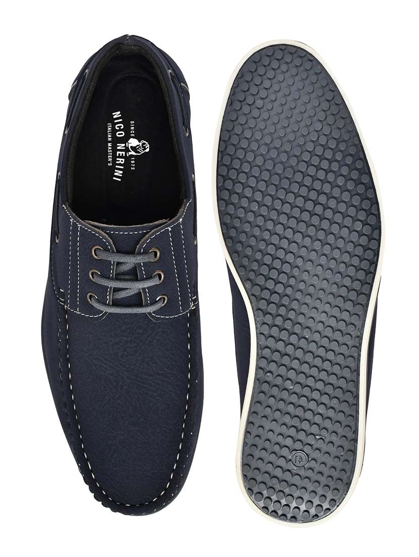 men solid lace up boat shoes - 22549881 -  Standard Image - 5