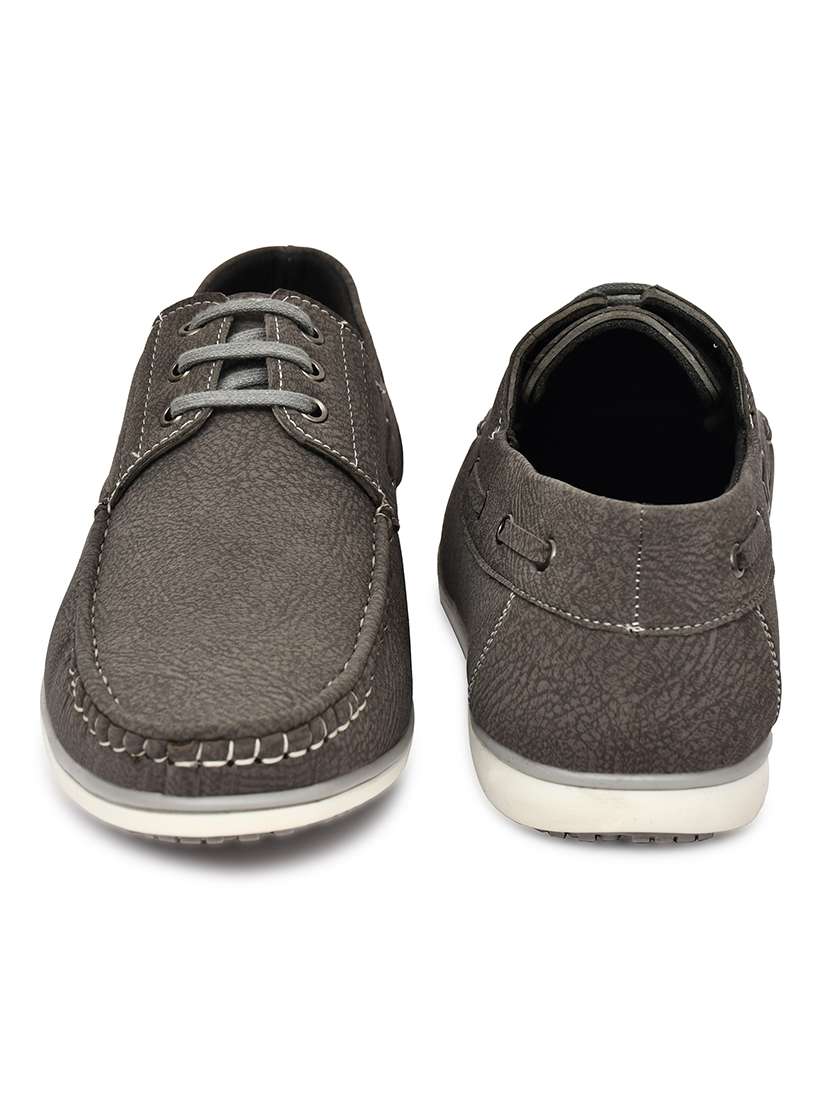 men solid lace up boat shoes - 22549883 -  Standard Image - 3