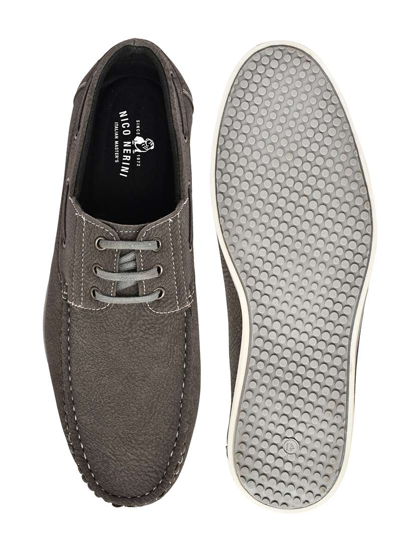 men solid lace up boat shoes - 22549883 -  Standard Image - 5