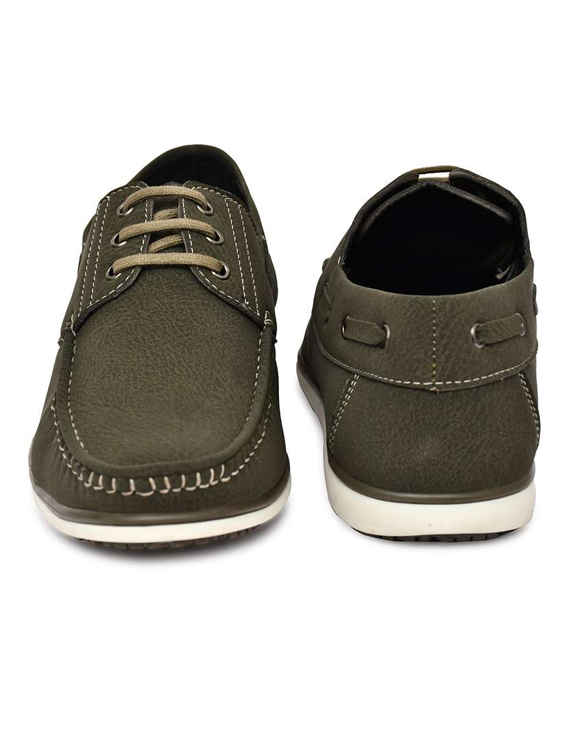 men solid lace up boat shoes - 22549884 -  Standard Image - 3